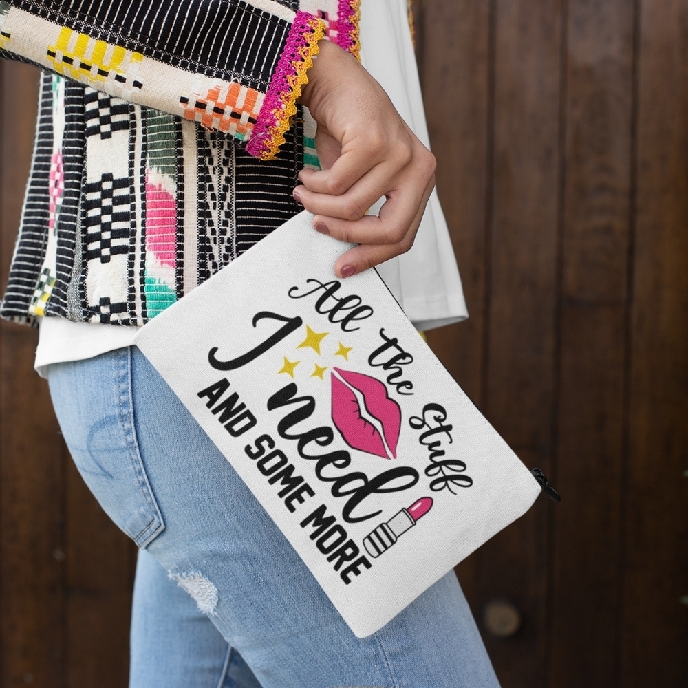 3. Zipper pouch for makeup cute and stylish